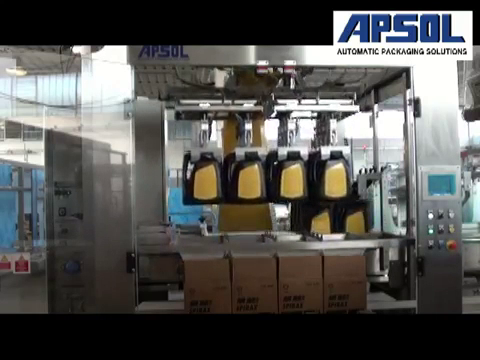 Máquina empacadora de bidones de aceite