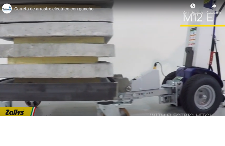 Carreta de arrastre eléctrico con gancho