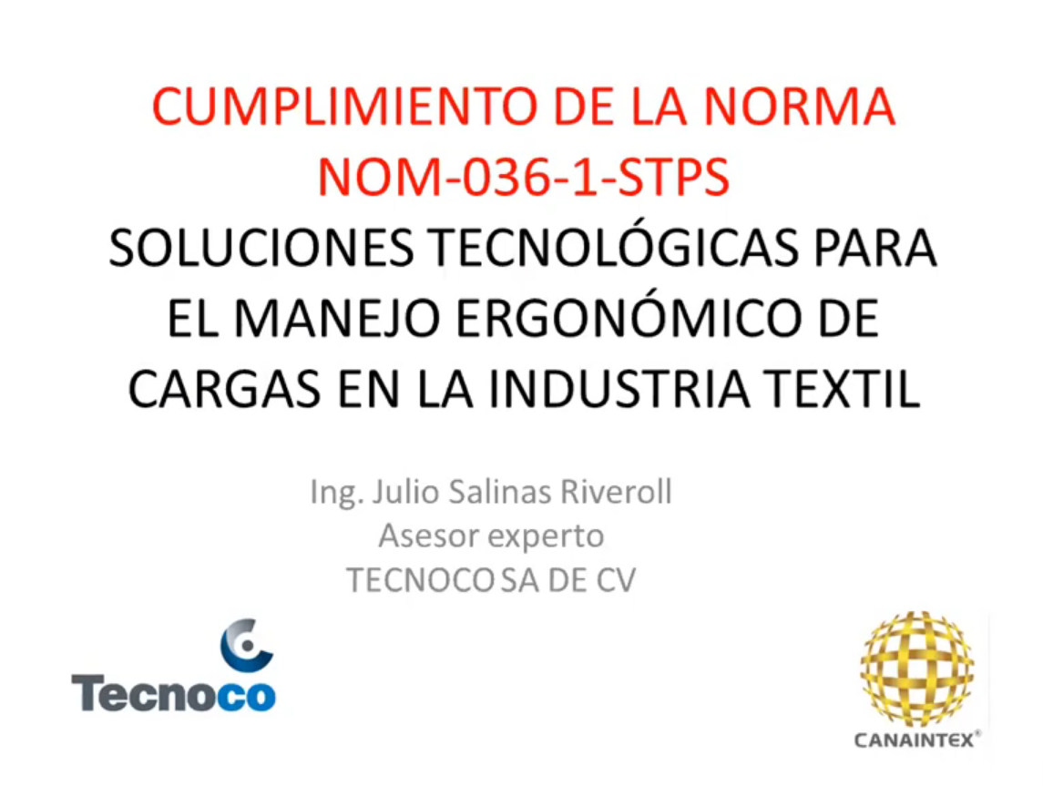 Soluciones Tecnológicas para el manejo ergonómico de cargas en la Industria Textil
